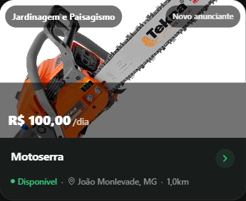 Motoserra — anúncio real no LocaMaq